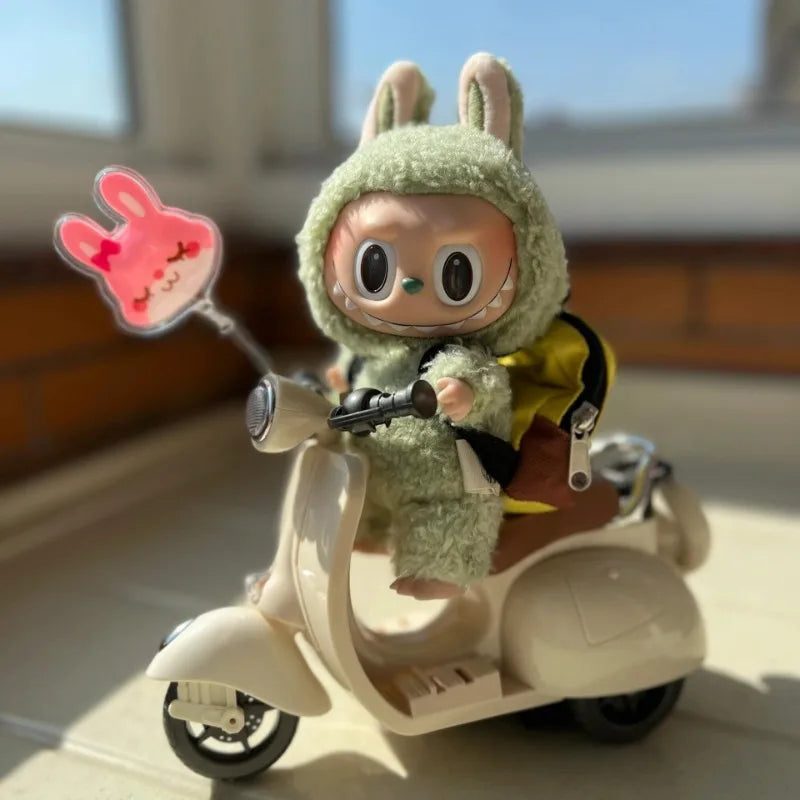 Ride in Style! Labubu Doll's Electric Motorcycle – The Ultimate DIY Gift with Lights & Sounds!