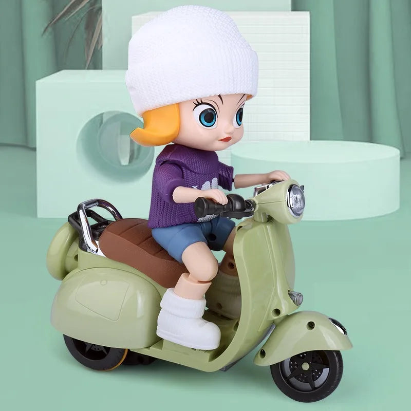 Ride in Style! Labubu Doll's Electric Motorcycle – The Ultimate DIY Gift with Lights & Sounds!