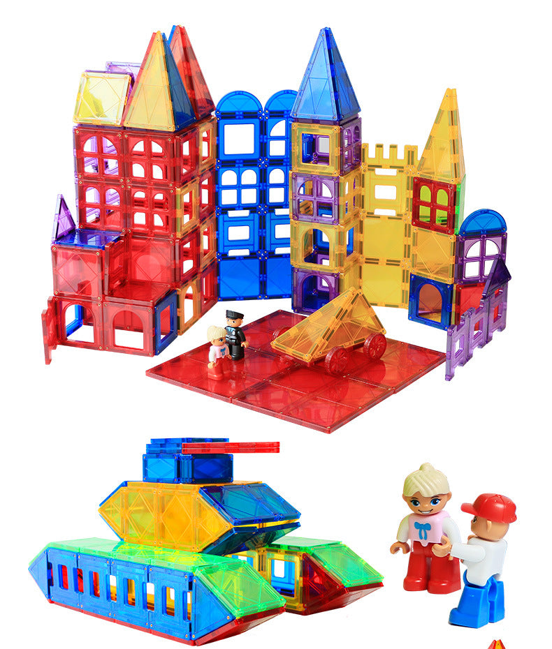 Magnetic Tiles Building Game for Creative Kids on the Go