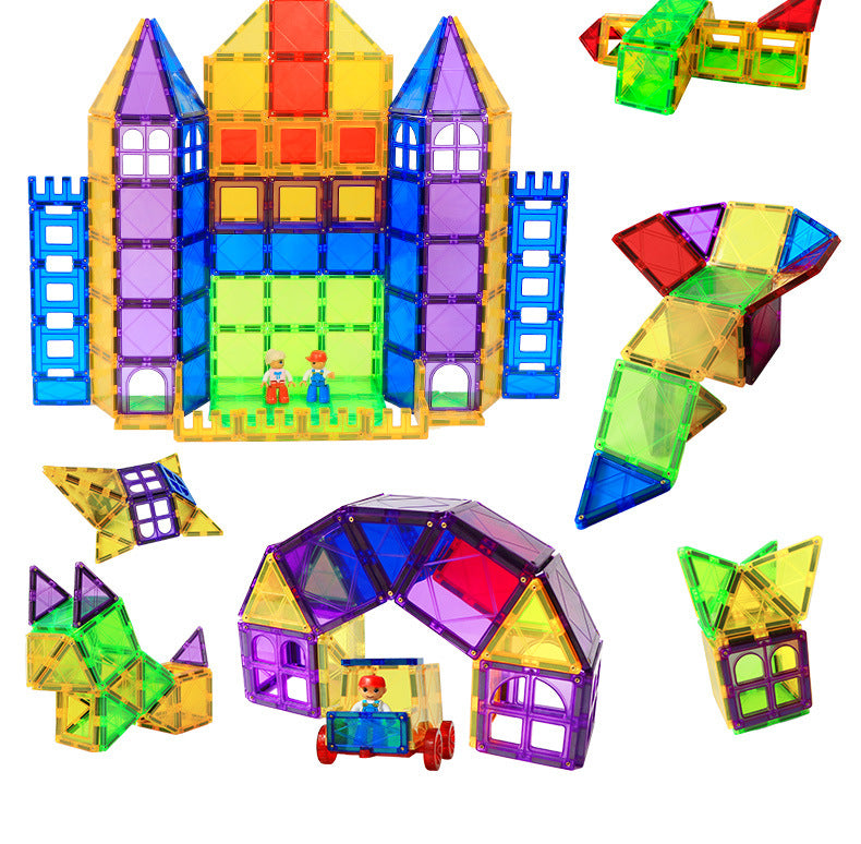 Magnetic Tiles Building Game for Creative Kids on the Go