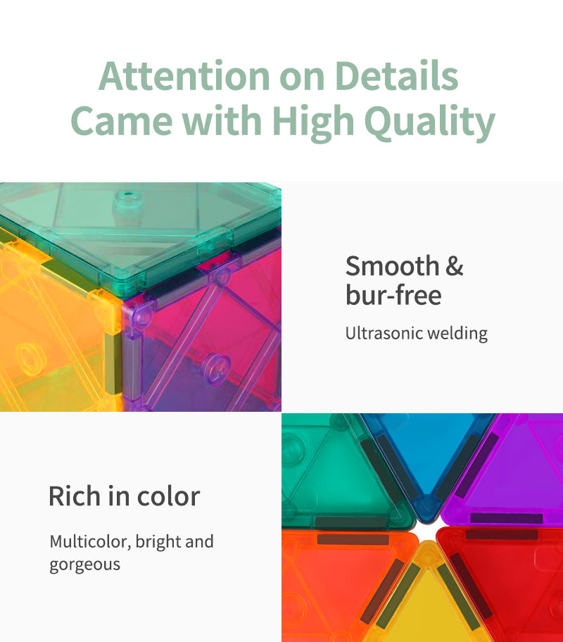 Magnetic Tiles Building Game for Creative Kids on the Go