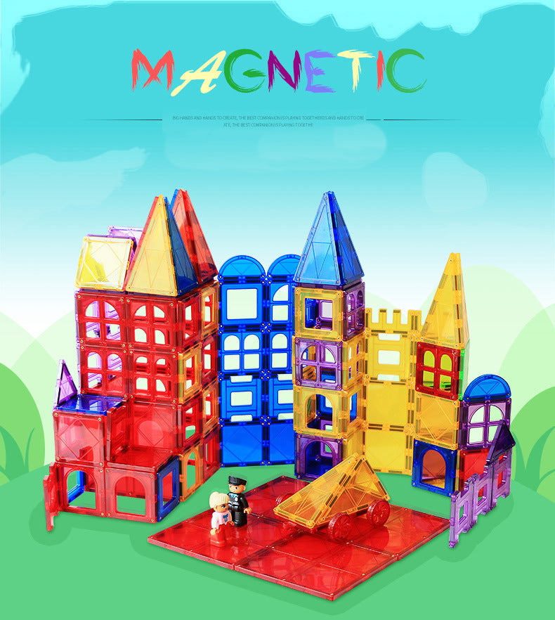 Magnetic Tiles Building Game for Creative Kids on the Go