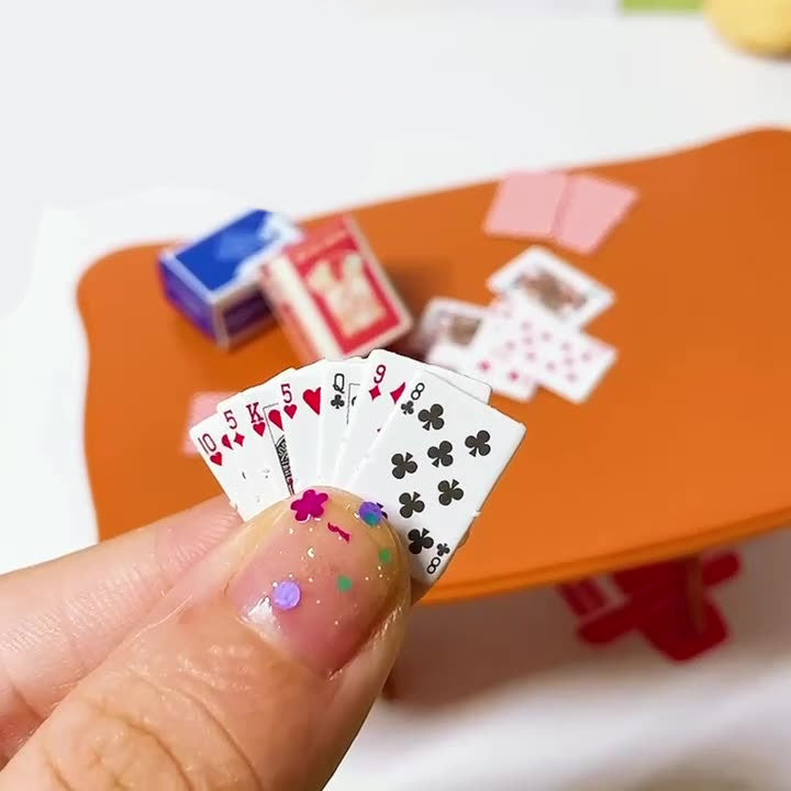 Cute Mini Food Playing Cards Pocket Fun