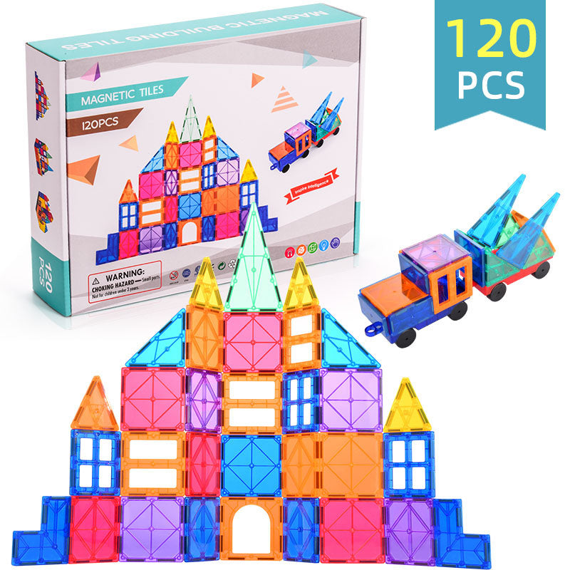 Magnetic Tiles Building Game for Creative Kids on the Go