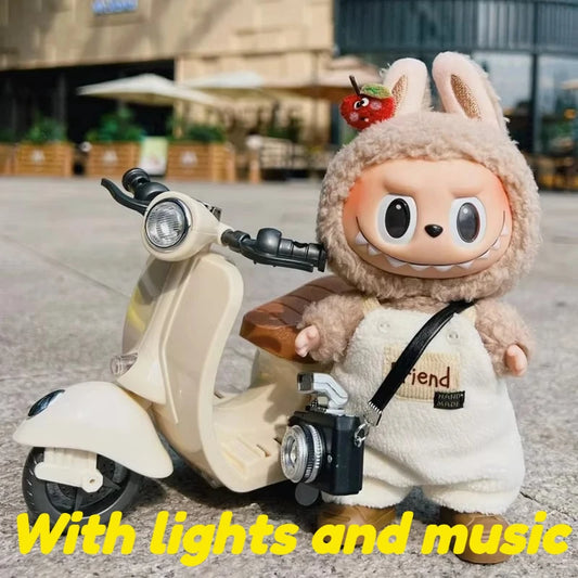 Ride in Style! Labubu Doll's Electric Motorcycle – The Ultimate DIY Gift with Lights & Sounds!