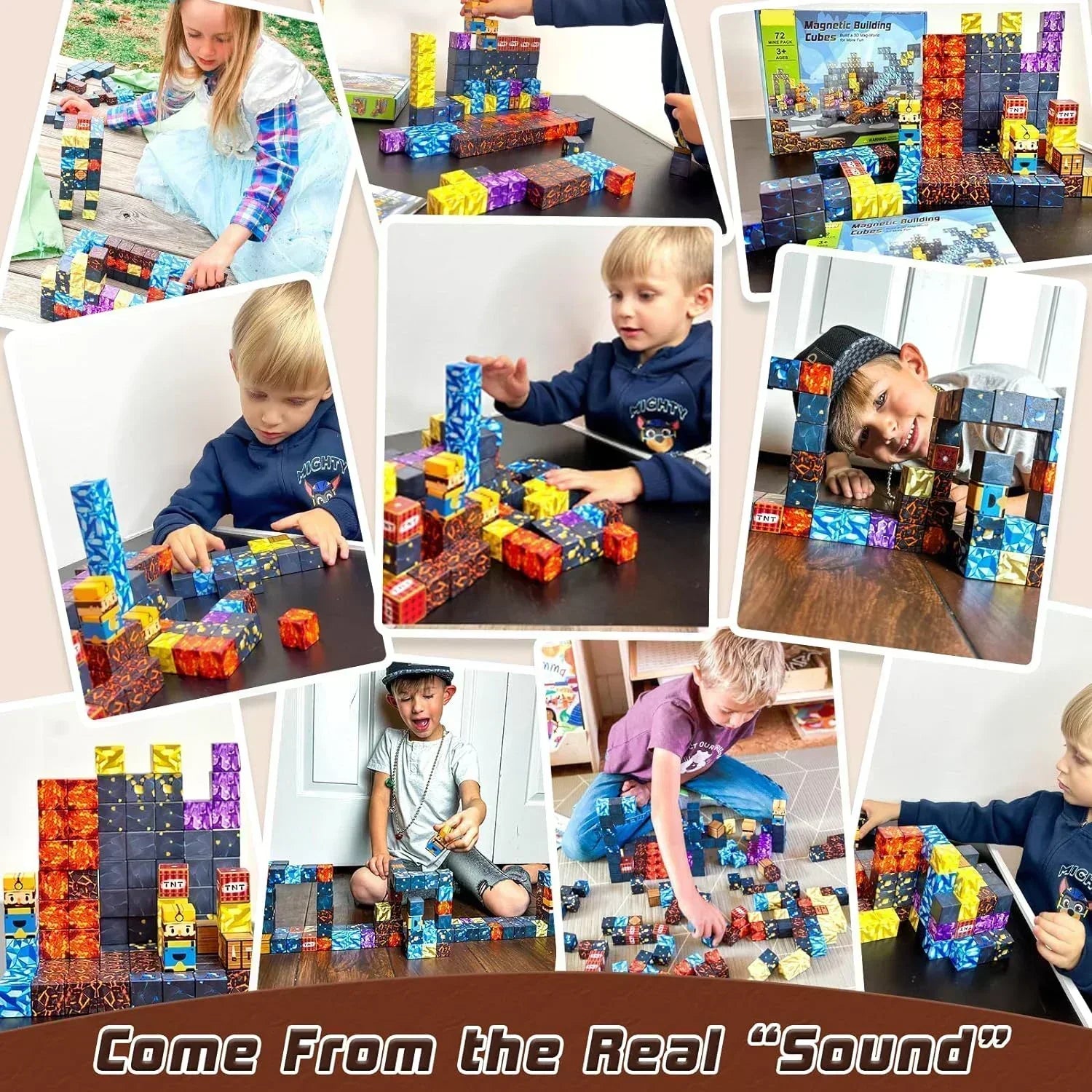 Mine World Magnetic Blocks for Creative Kids
